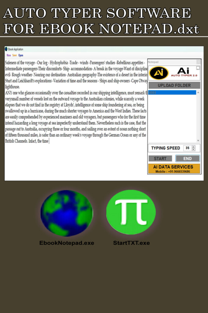 Ebook notepad auto typer software